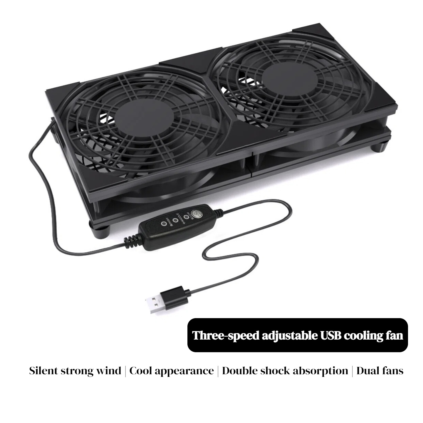 No Rgb Gaming Pc - Dual USB Cooling Fan with 3-Speed
