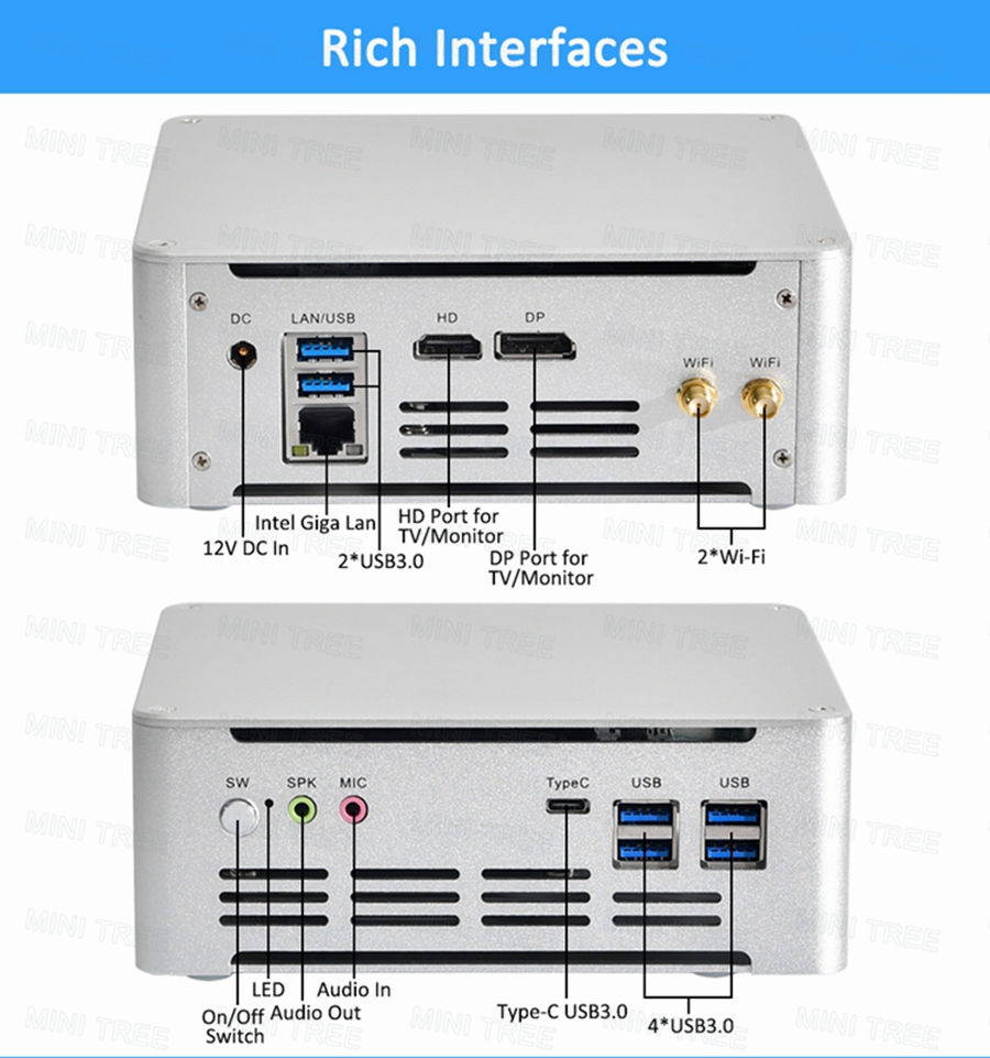 Pc Gaming Core I5 - Win11 Mini PC Cube 13Th Gen