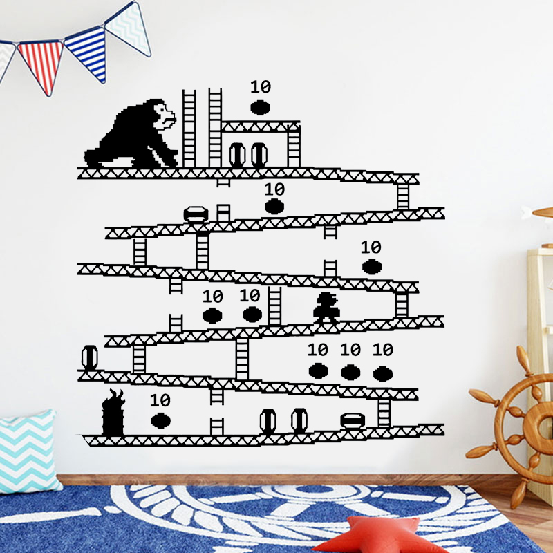 Pc Gaming Quotes - Gamer Controller Video Game Wall Sticker