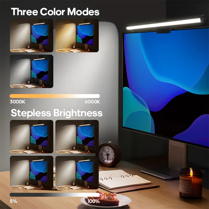 USB Powered LED Monitor Light  - No Rgb Gaming Pc ulasan dan harga