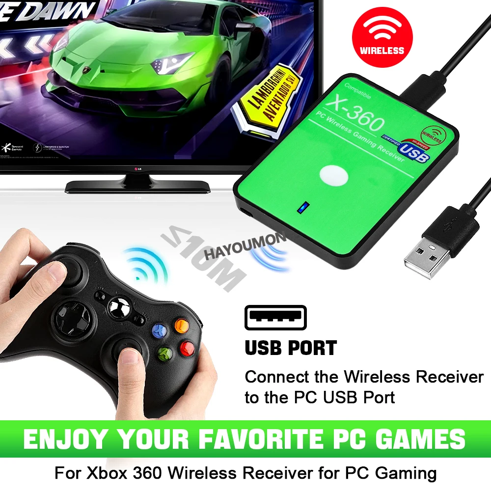 New Wireless Gaming Receiver f - Pc Gaming Xbox ulasan dan harga