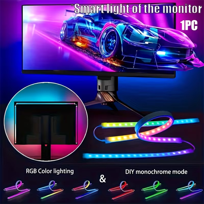 RGB Gaming Lights Strip Monito - No Rgb Gaming Pc ulasan dan harga