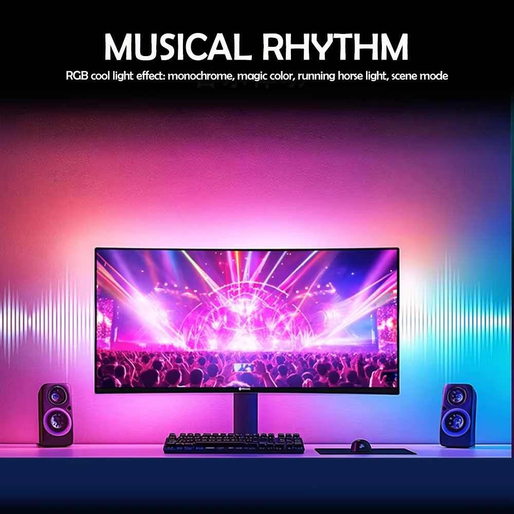 RGB Gaming Lights Strip Monito - No Rgb Gaming Pc ulasan dan harga