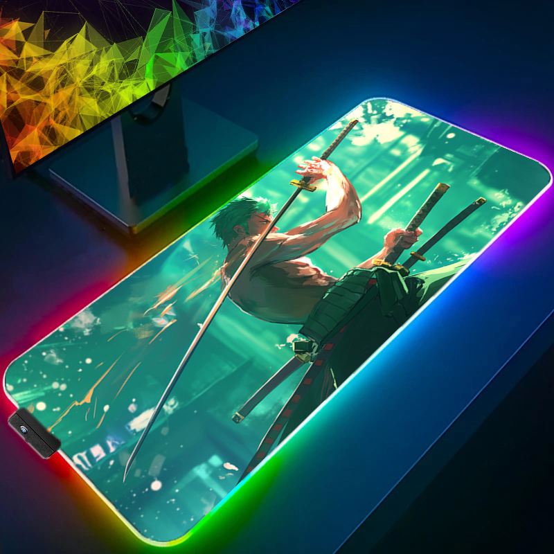 ONE PIECE Zoro Mouse Pad RGB G - No Rgb Gaming Pc ulasan dan harga
