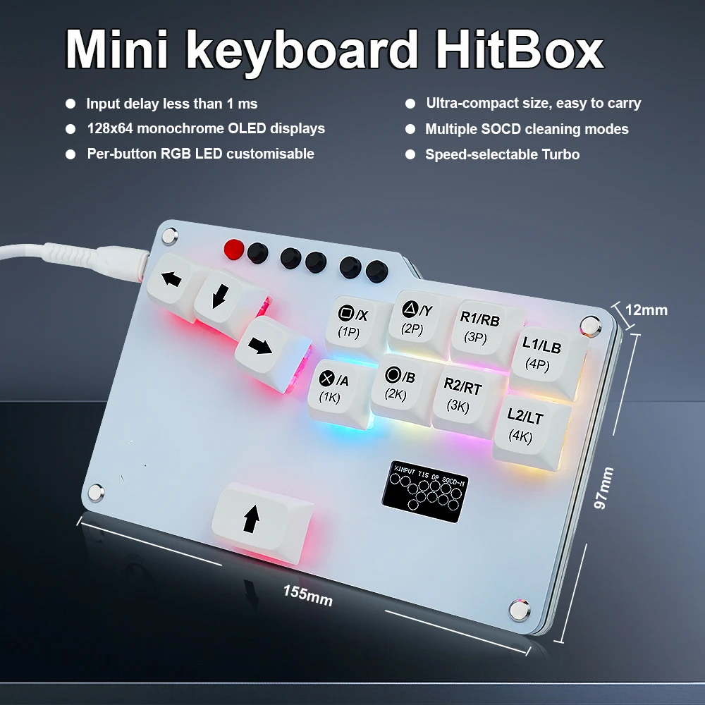 Hitbox Mini GP2040 CE Fightsti - No Rgb Gaming Pc ulasan dan harga