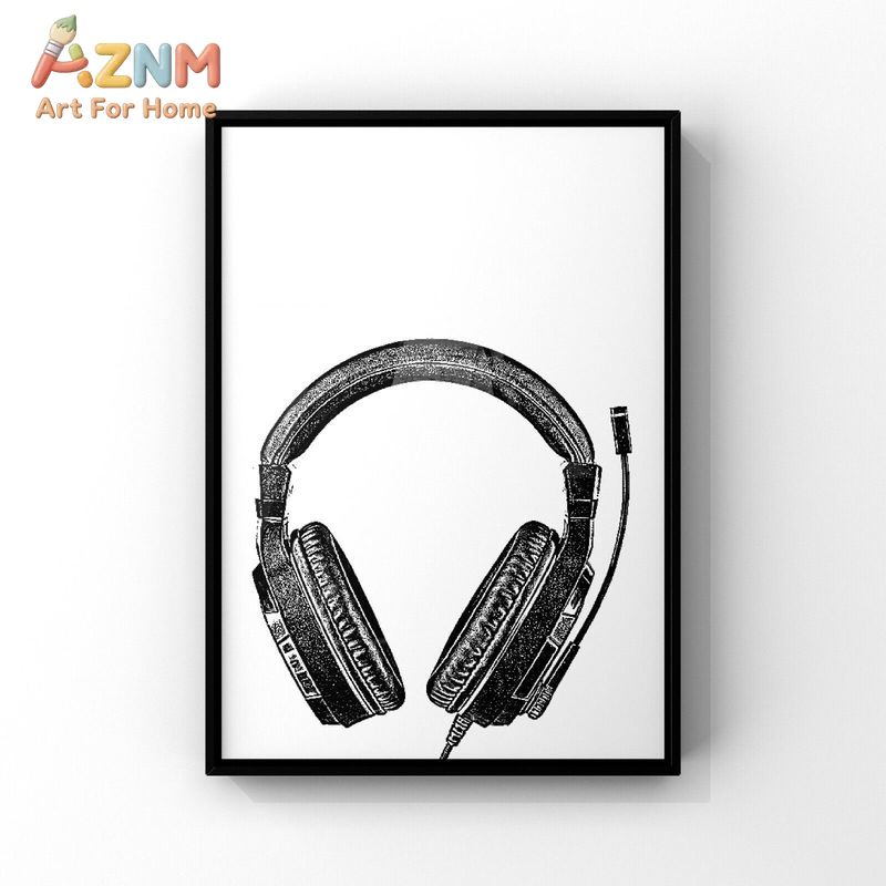 AZNM Black White Gaming Canvas - Gaming Headset ulasan dan harga