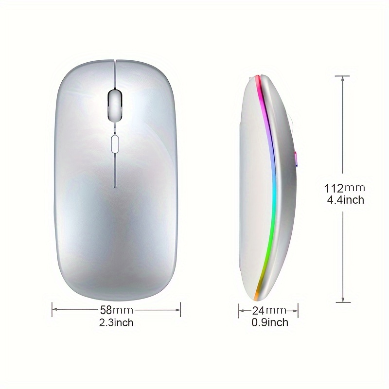 Wireless Mouse RGB Rechargeabl - No Rgb Gaming Pc ulasan dan harga