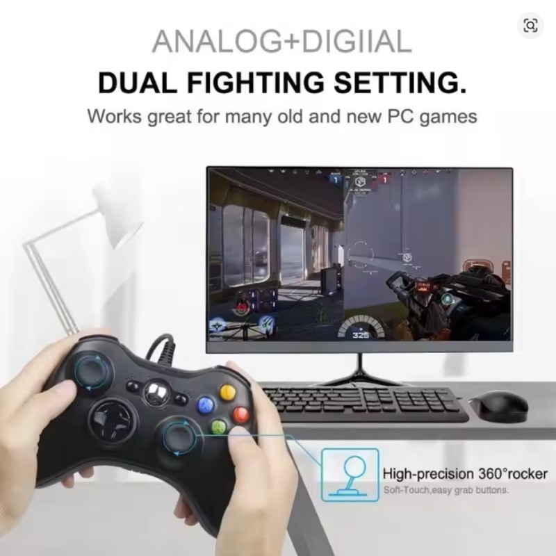 For Xbox 360 Wired Game Contro - Pc Gaming Xbox ulasan dan harga