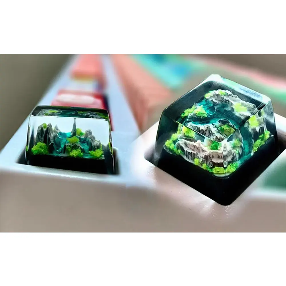 Mountain and Sea Keycaps Artis - No Rgb Gaming Pc ulasan dan harga