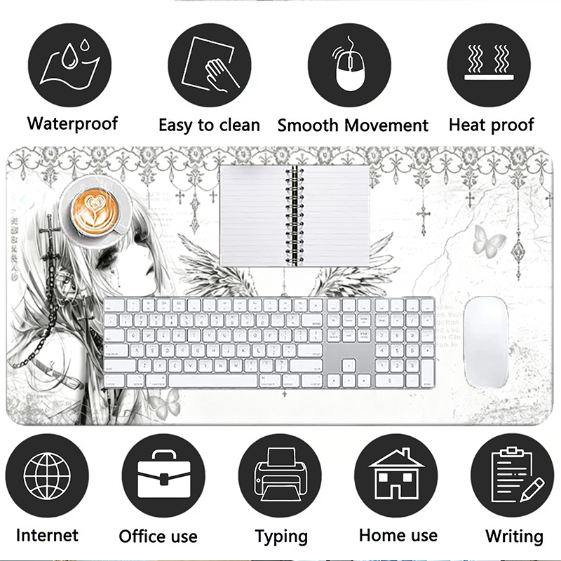 Leather Mousepad Black White A - Pc Gaming Upgrades ulasan dan harga